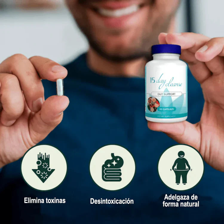 RETO LIFE® Limpieza de 15 días – Apoyo intestinal y colon - Desintoxicación avanzada de limpieza